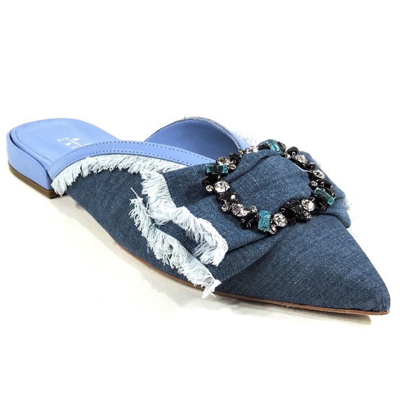 FABRIC LOW HEELS WOMEN'S MULES - Picture 3 of 8